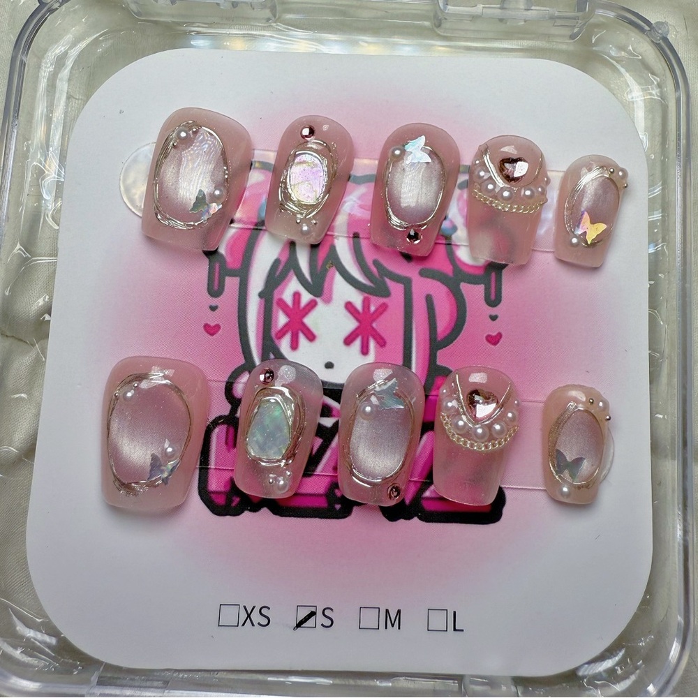 KLAWZ 10 pc luxury press on nails short square shaped - Picture 4 of 8